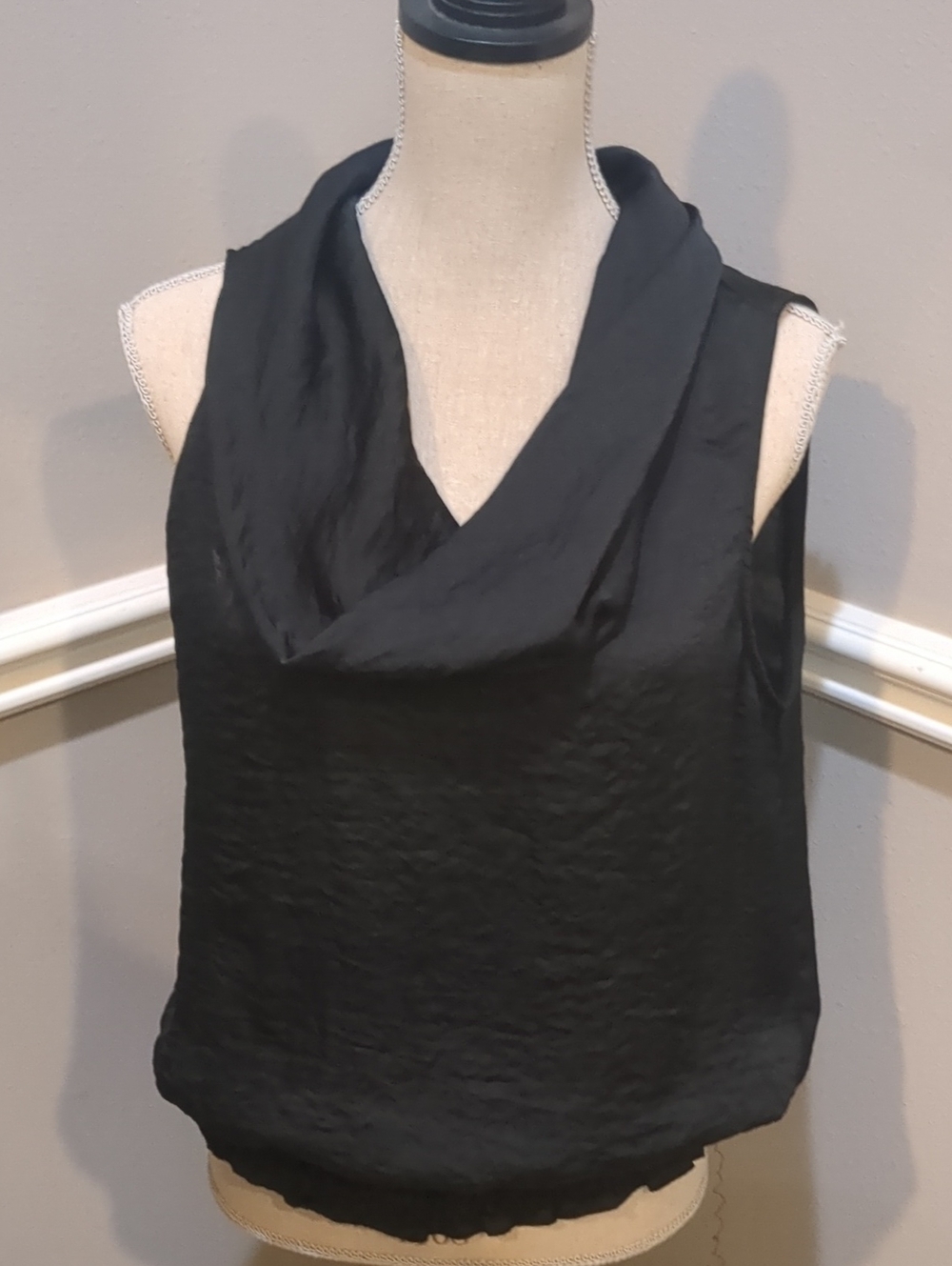 Michael Kors Black Sleeveless Cowl Neck Women's Top